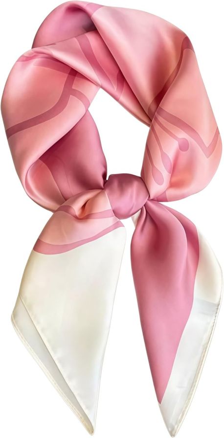 Silk Like Square Scarf for Women Men 27.5"